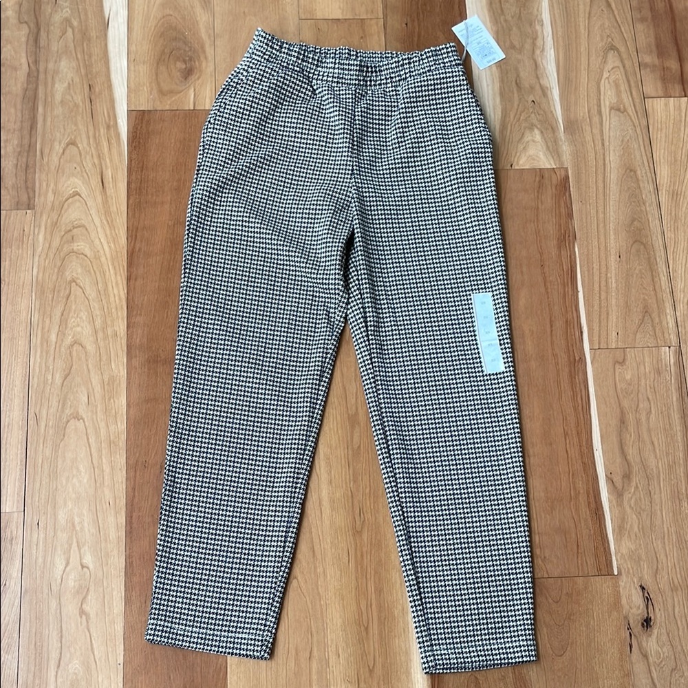 Women’s  Black and Brown Houndstooth  Checkered Pants Target XS
